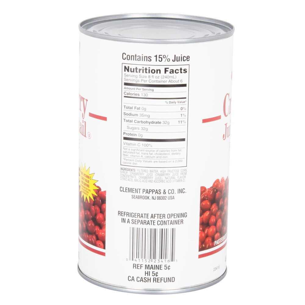 Canned Cranberry Juice Cocktail 12 - 46 oz. Cans / Case