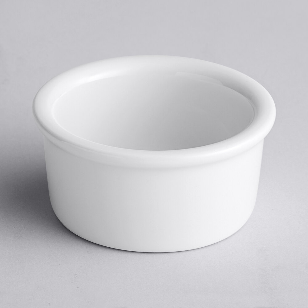 Tuxton BPX-025 2.5 oz. Porcelain White Smooth China Ramekin - 48/Case