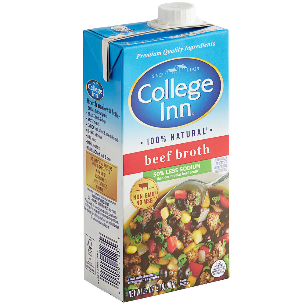 College Inn 32 oz. Less Sodium Beef Broth 12/Case