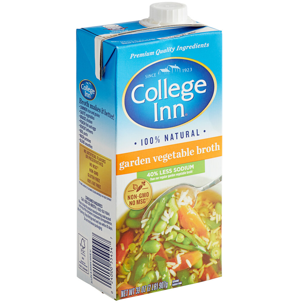 College Inn 32 oz. Less Sodium Vegetable Broth 12/Case