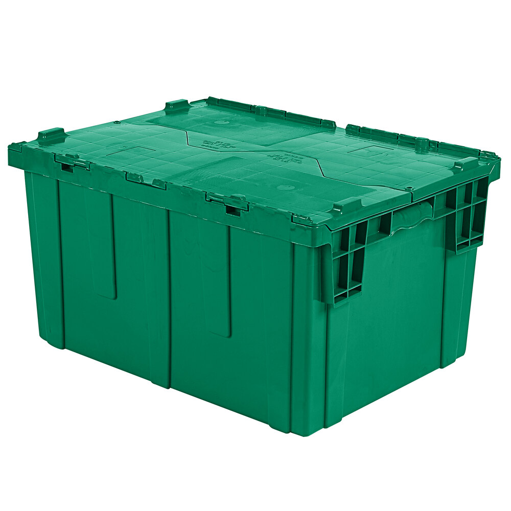 Orbis FP03 12" x 10" x 7" StackNNest Flipak Green Industrial Tote Box