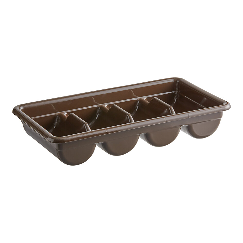 Cambro 1120CBP131 Poly Cambox Dark Brown 4-Compartment Polyethylene ...