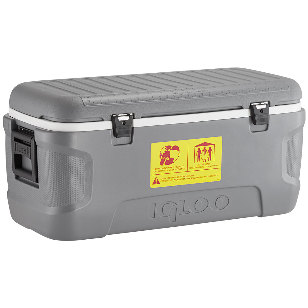 Igloo 50199 Workman 120 Qt. Gray Cooler with Side Swing Handles