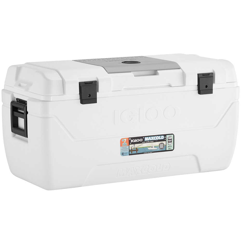 Igloo 50048 MaxCold 165 Qt. White Cooler with Quick-Access Lid 