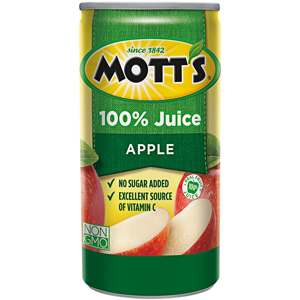 Mott's 100 Apple Juice Can (5.5 fl. oz.) 24/Case