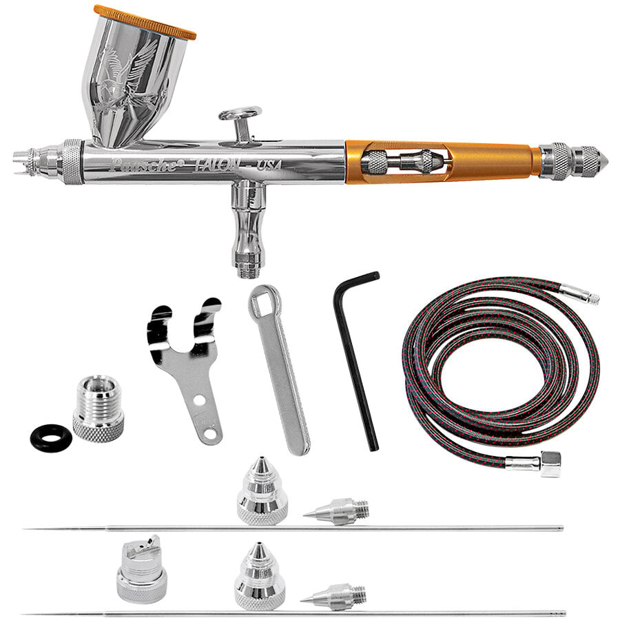 Talon Double Action Internal Mix Gravity Feed Airbrush Set
