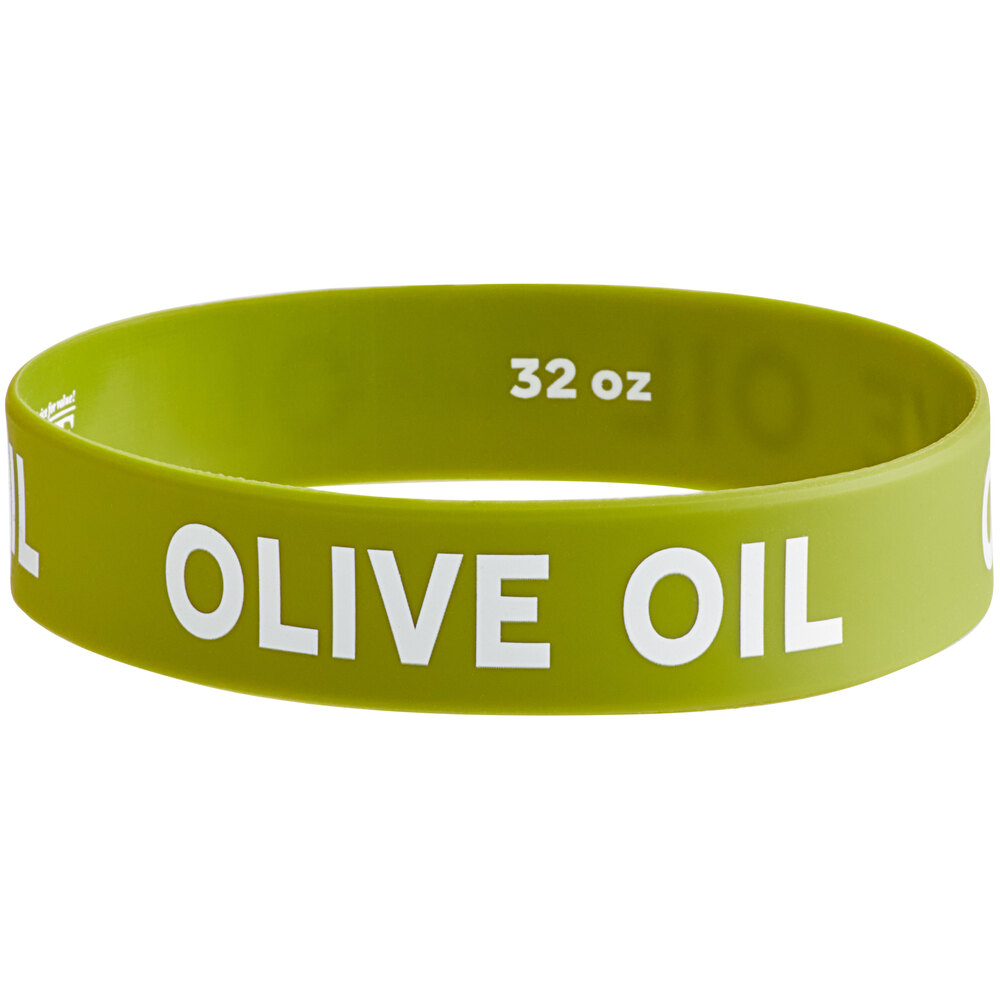 Choice "Olive Oil" Silicone Squeeze Bottle Label Band for 32 oz
