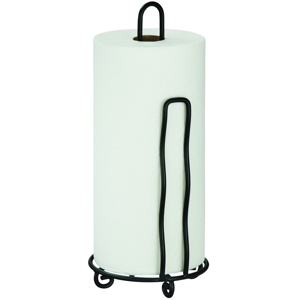 American Metalcraft THN61 12" x 6" Black Wrought Iron Paper Towel Holder