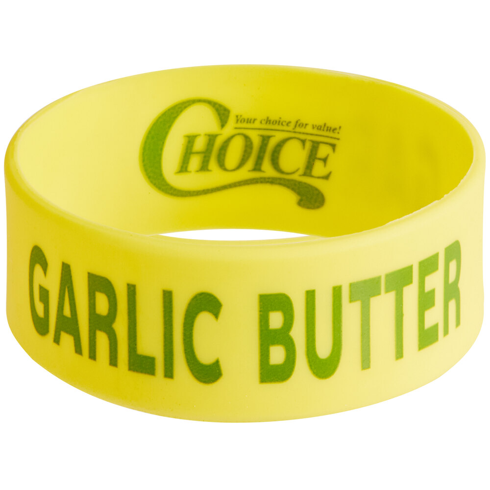 Choice "Garlic Butter" Silicone Squeeze Bottle Label Band for 8 and 12