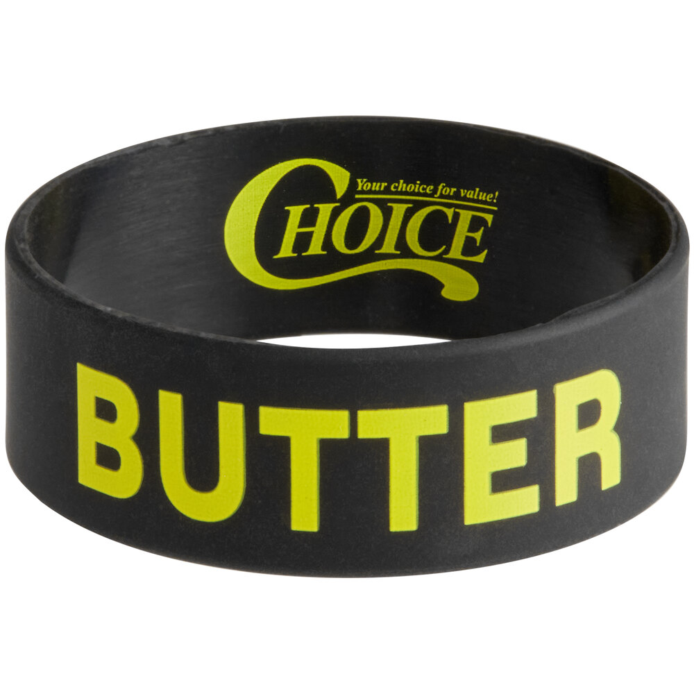 Choice "Butter" Silicone Squeeze Bottle Label Band for 8 and 12 oz