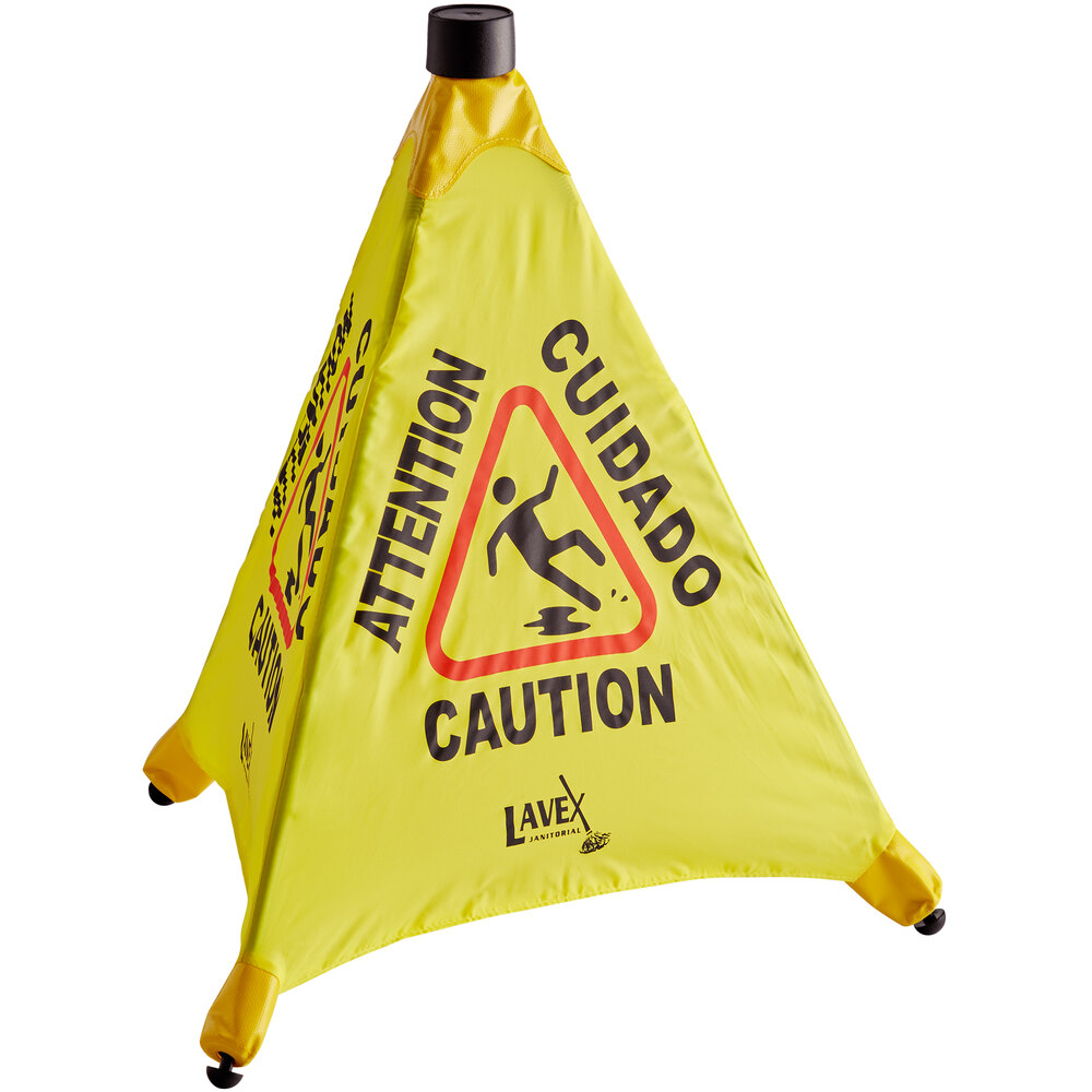Lavex Janitorial 20" Caution Wet Floor PopUp Sign