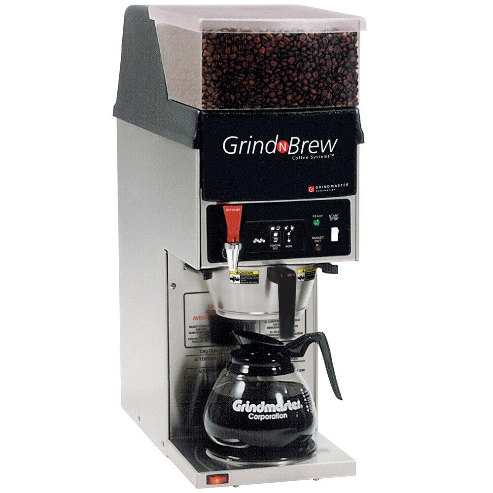 Grindmaster GNB11H 5.5 lb. Single Hopper 64 oz. Decanter Grind'n Brew Coffee Grinder and