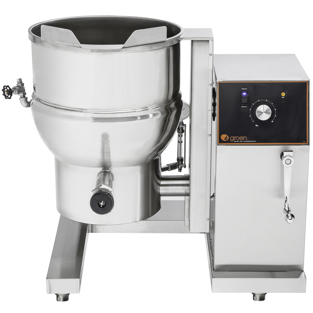 Groen DH40C Stainless Steel 40Gallon Steam Jacketed Tilting Natural Gas FloorMounted Kettle