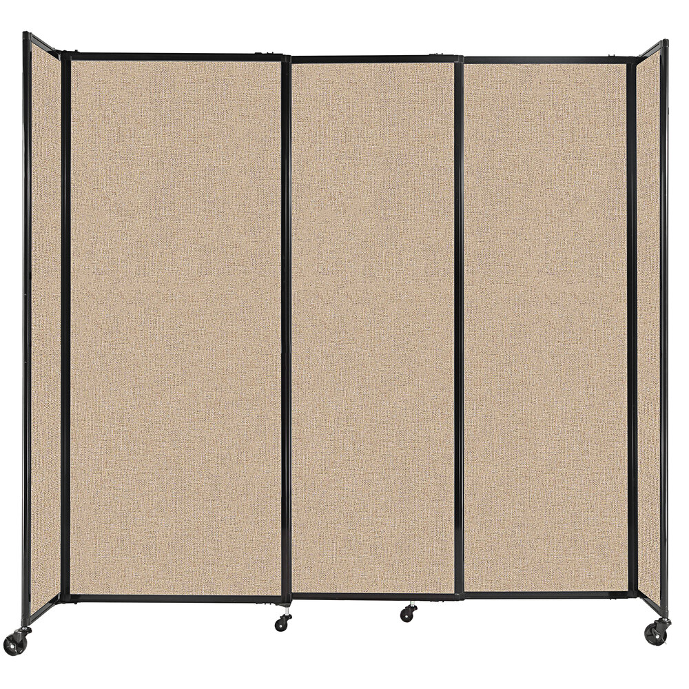 Versare 1482301 Beige StraightWall Sliding Room Divider 7' 2" x 6' 10"