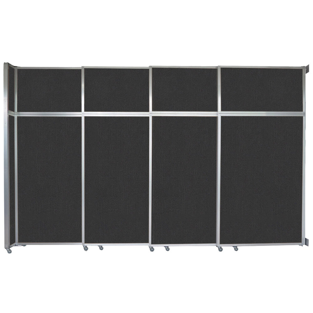 Versare 1072402 Black Operable Wall Sliding Room Divider 12' 8" x 8