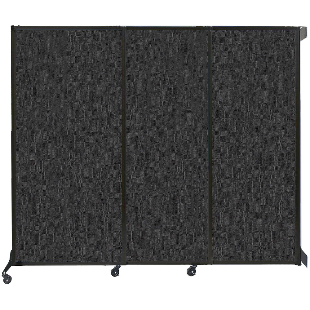 Versare 1813102 Black WallMounted QuickWall Sliding Room Divider 7