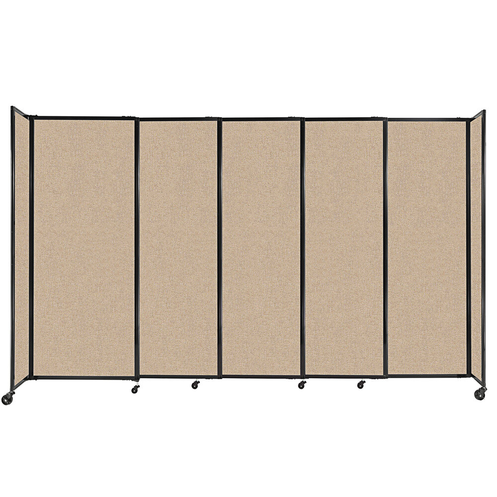 Versare 1482501 Beige StraightWall Sliding Room Divider 11' 3" x 6' 10"