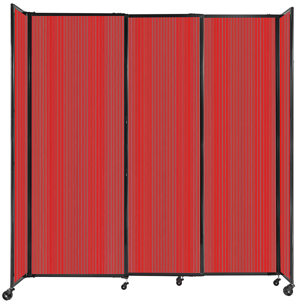 Versare 1590309 Red Poly StraightWall Sliding Room Divider 7' 2" x 7' 6"