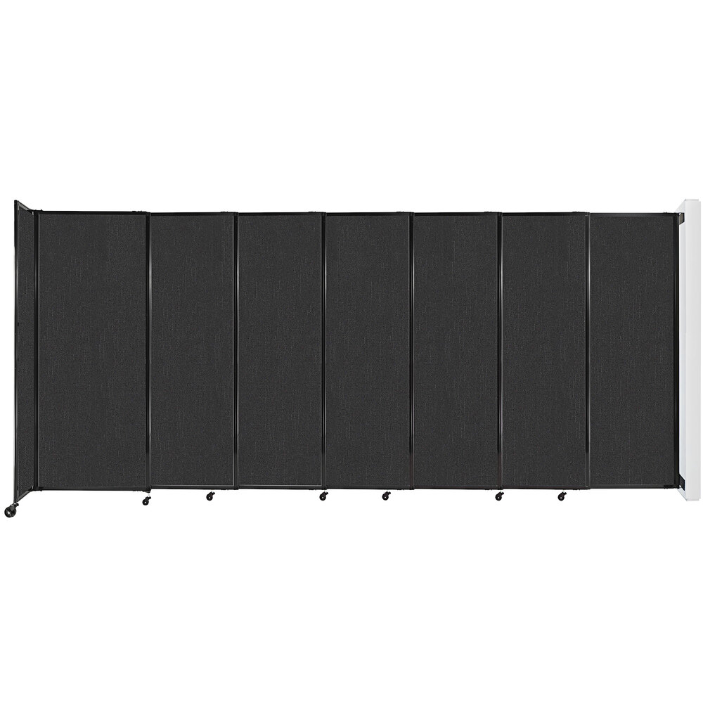 Versare 7482702 Black StraightWall WallMounted Sliding Room Divider