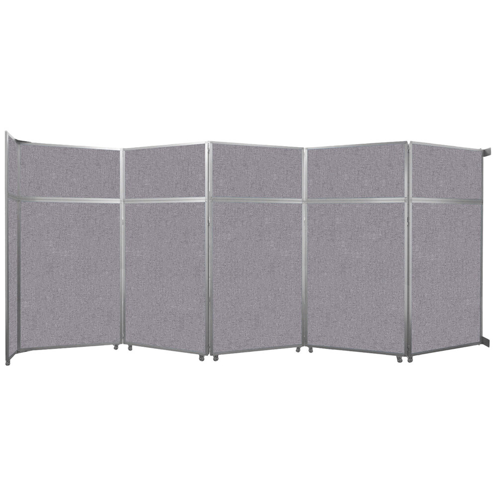 Versare 1070508 Cloud Gray Operable Wall Folding Room Divider 19' 6