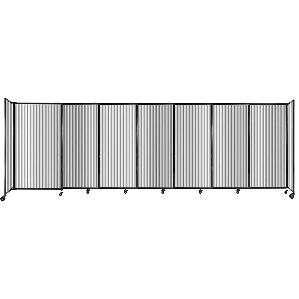 Versare 1560703 Clear Poly StraightWall Sliding Room Divider 15' 6" x 5'