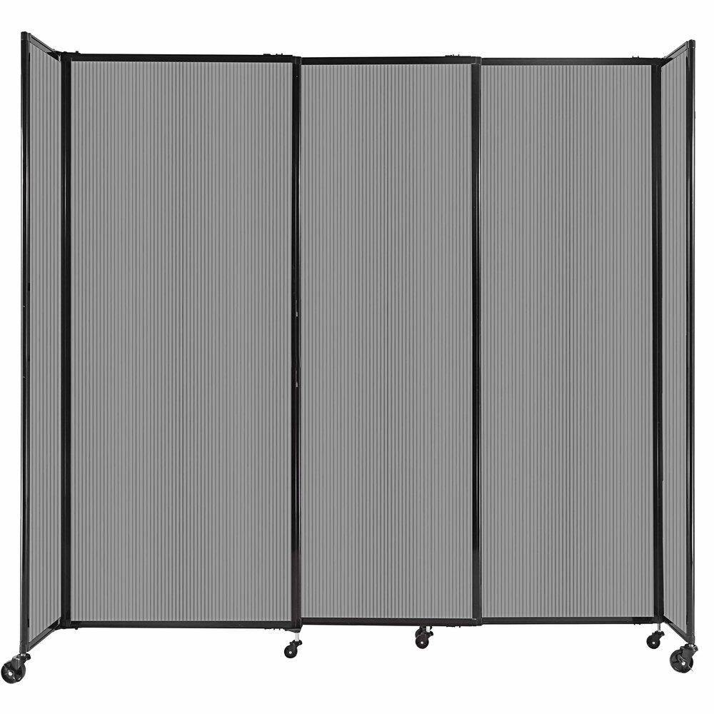 Versare 1582307 Light Gray Poly StraightWall Sliding Room Divider 7
