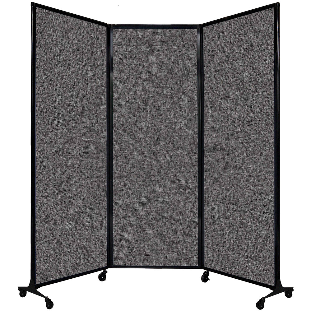 Versare 1822147 Charcoal Gray QuickWall Folding Portable Room Divider
