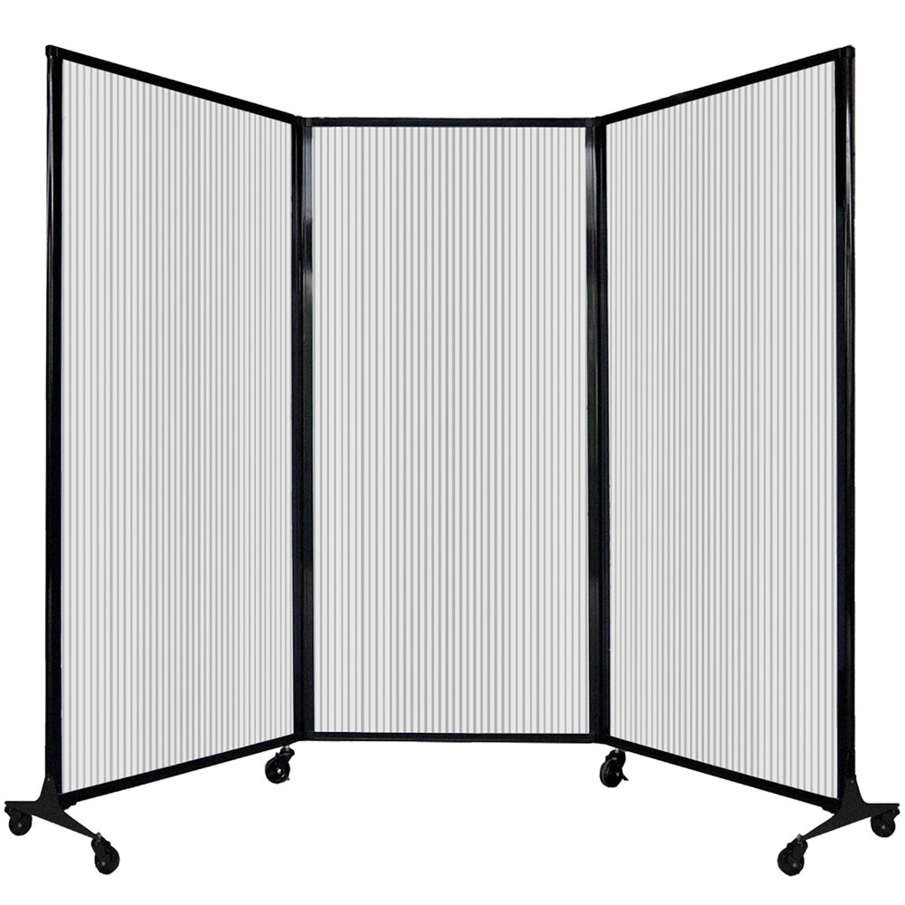 Versare 1820221 Clear Poly QuickWall Folding Portable Room Divider 8