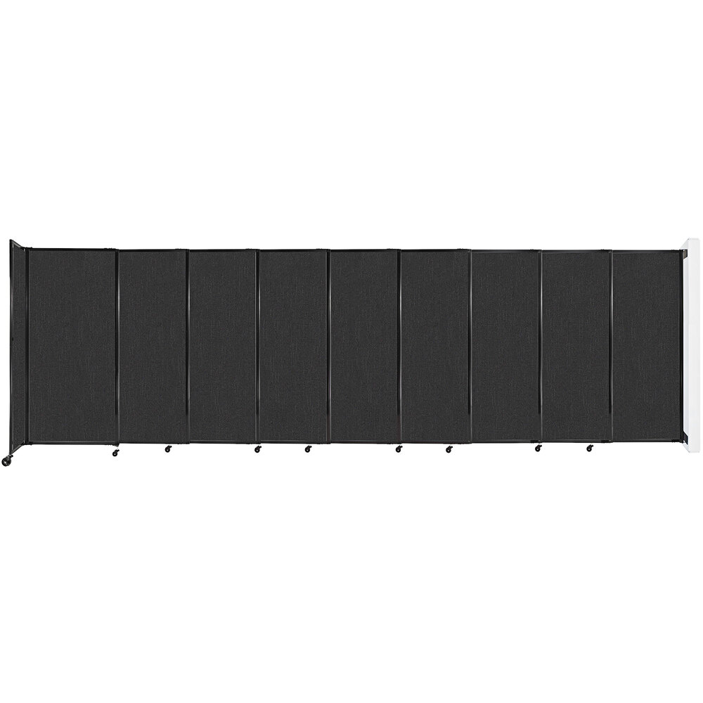 Versare 7472902 Black StraightWall WallMounted Sliding Room Divider