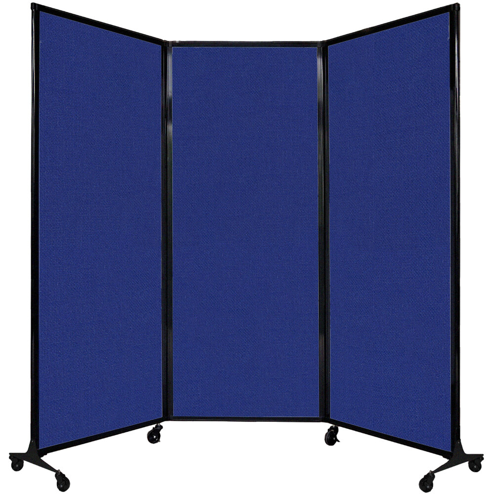 Versare 1821145 Royal Blue QuickWall Folding Portable Room Divider 8