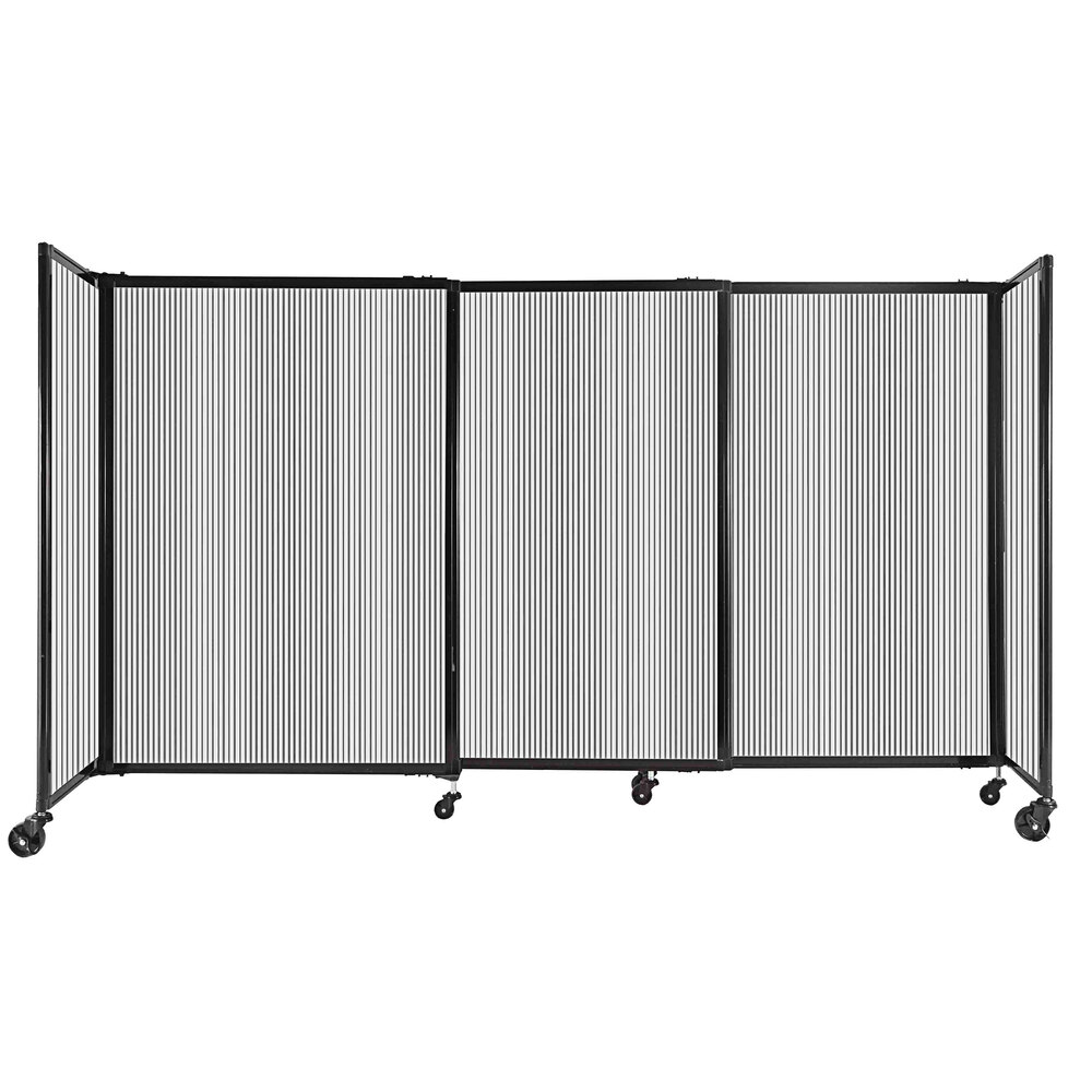 Versare Clear Poly StraightWall Sliding Room Divider