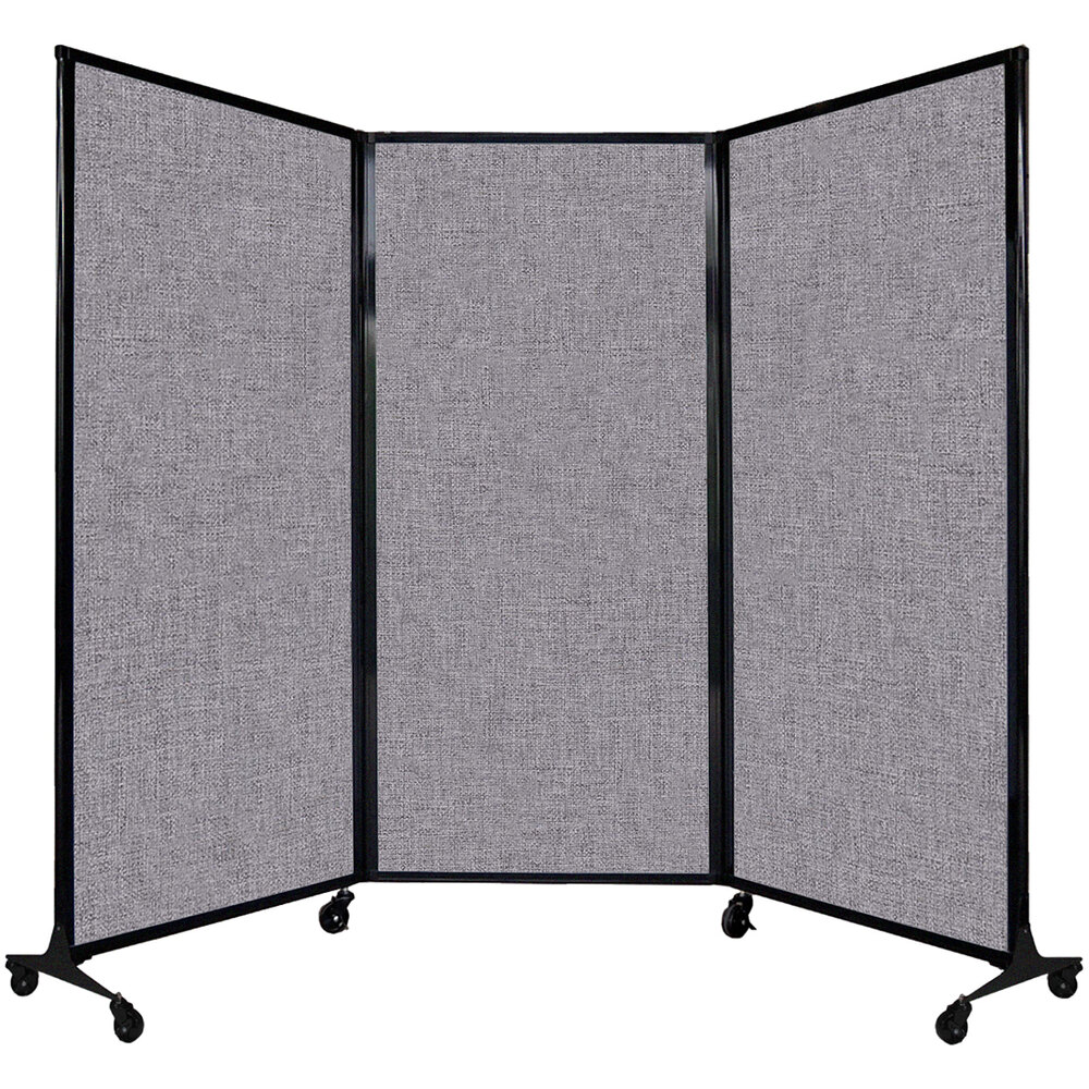 Versare 1820148 Cloud Gray QuickWall Folding Portable Room Divider 8
