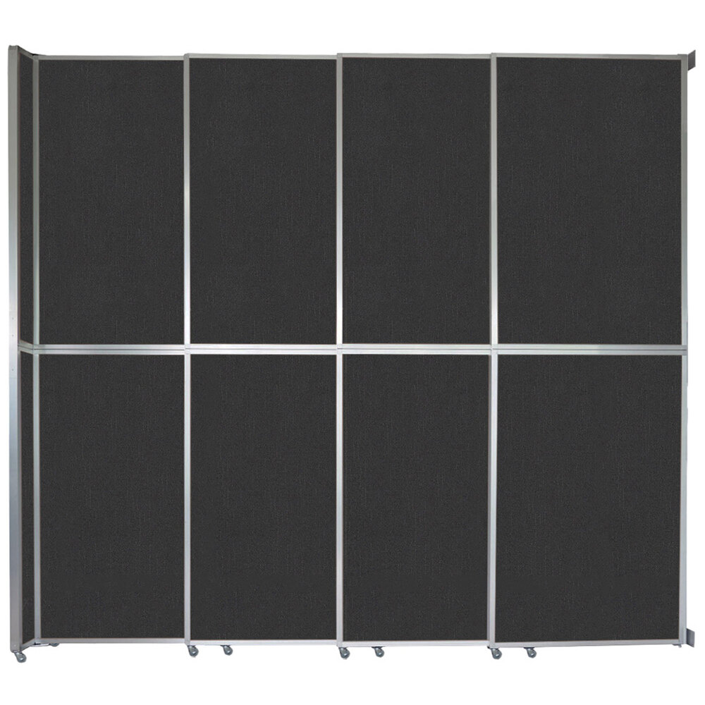 Versare 10724022 Black Operable Wall Sliding Room Divider 12' 8" x