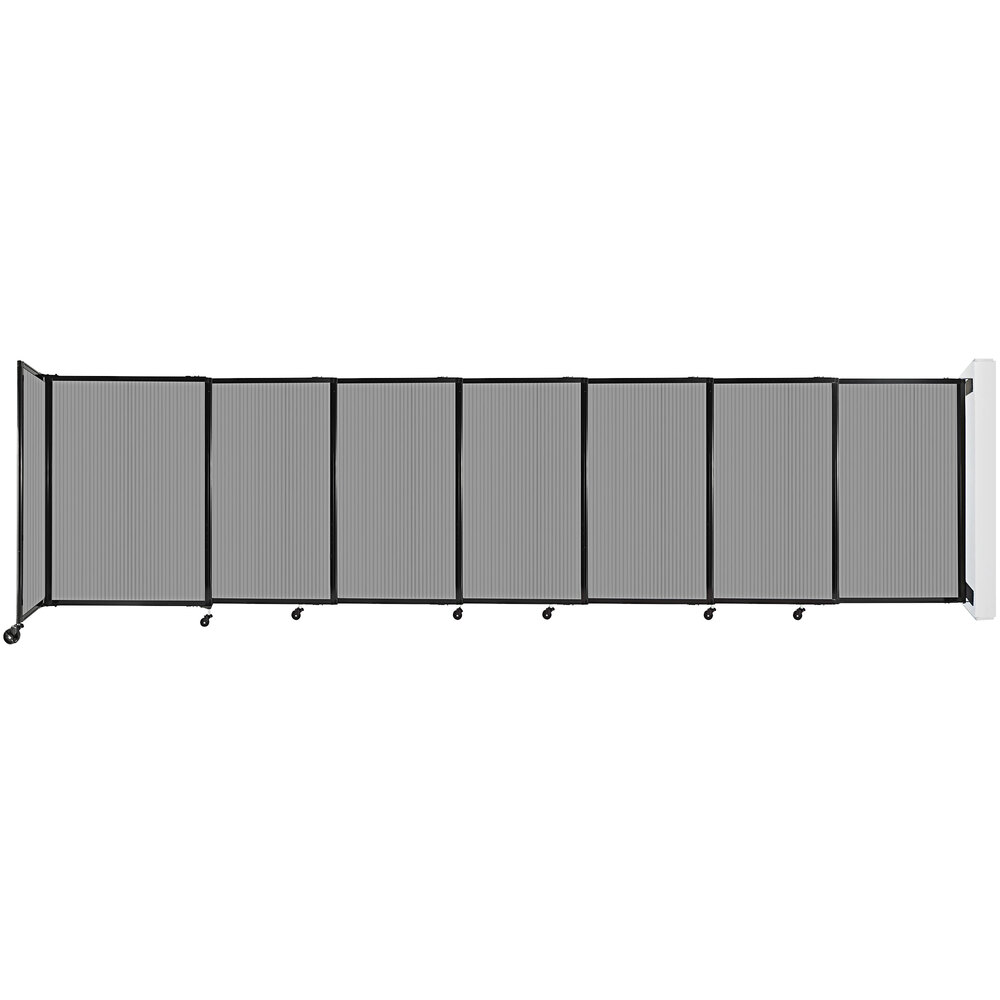 Versare 7548707 Light Gray Poly StraightWall WallMounted Sliding Room