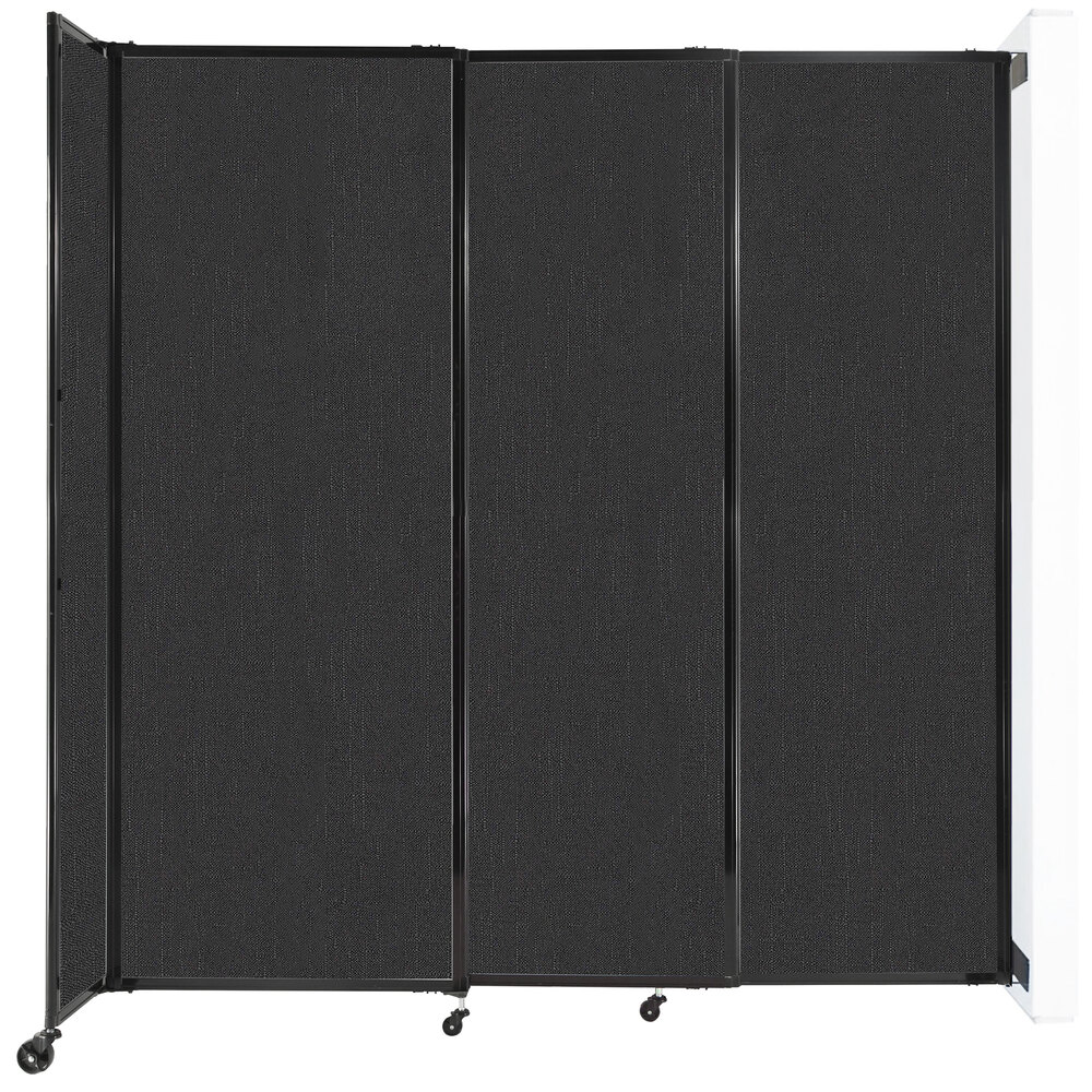 Versare 7490302 Black StraightWall WallMounted Sliding Room Divider