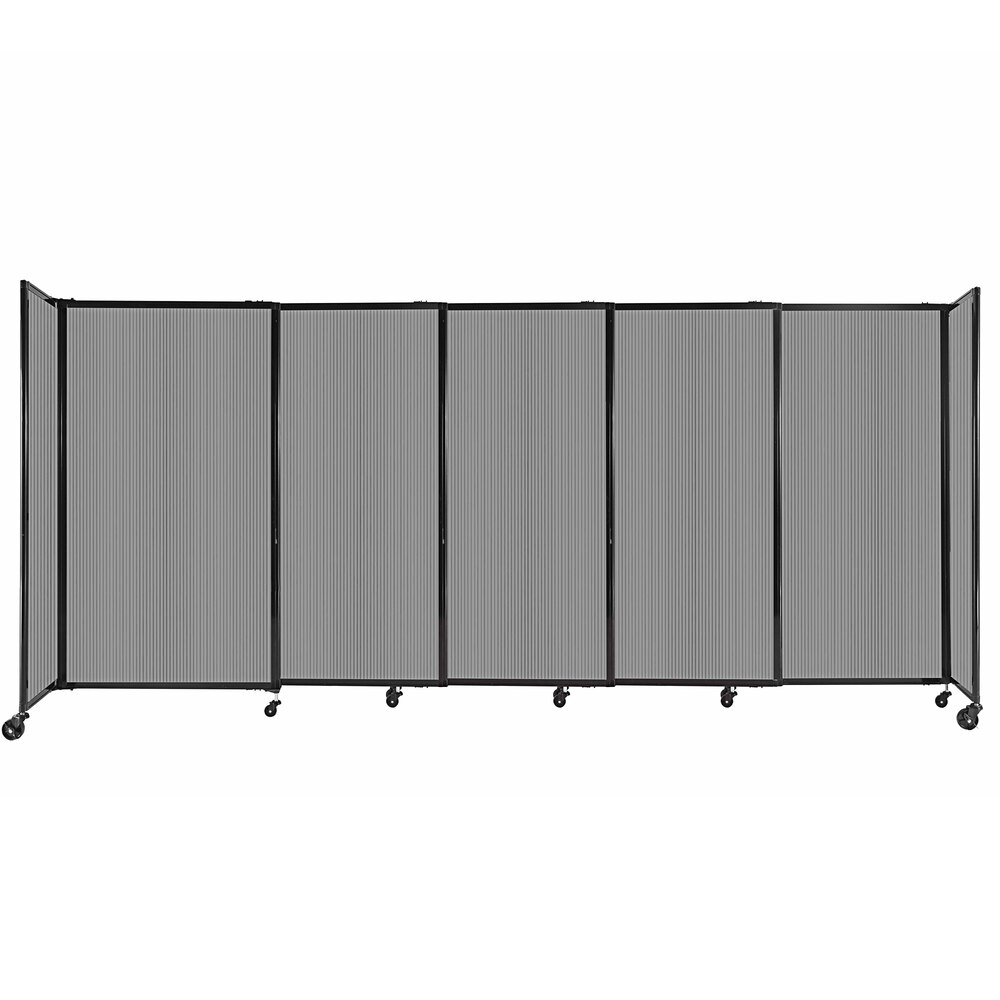 Versare 1560507 Light Gray Poly StraightWall Sliding Room Divider 11
