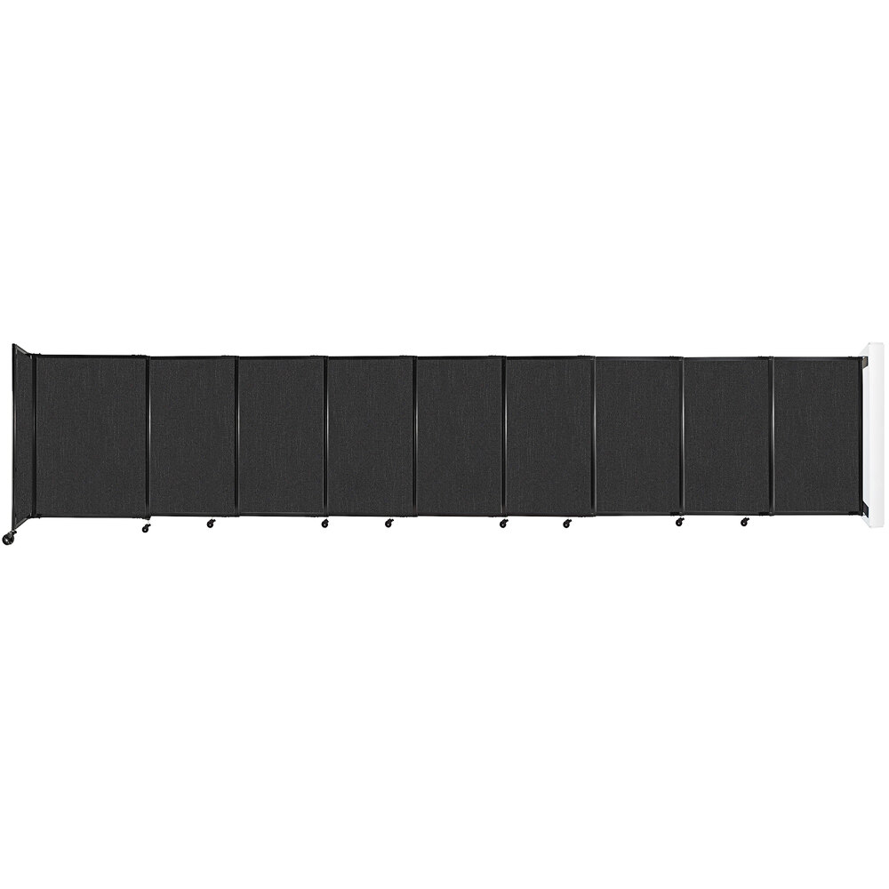 Versare 7448902 Black StraightWall WallMounted Sliding Room Divider