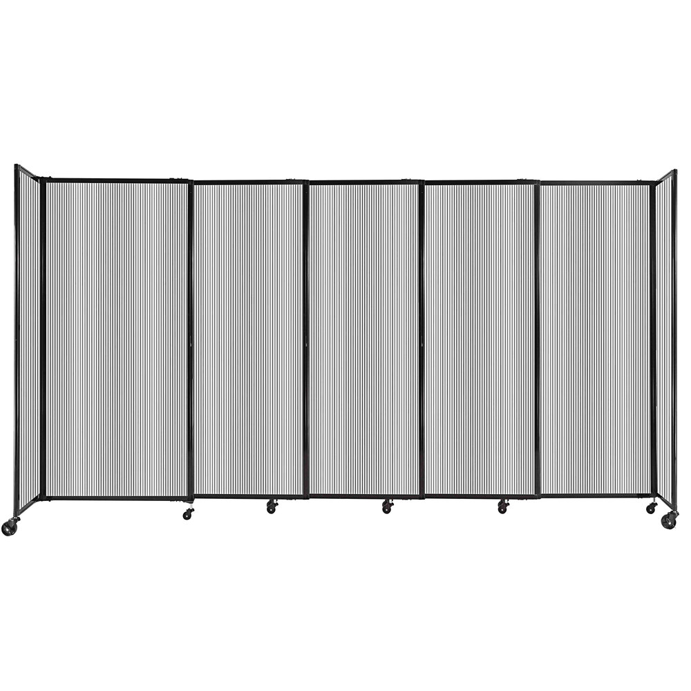 Versare 1572503 Clear Poly StraightWall Sliding Room Divider 11' 3" x 6'
