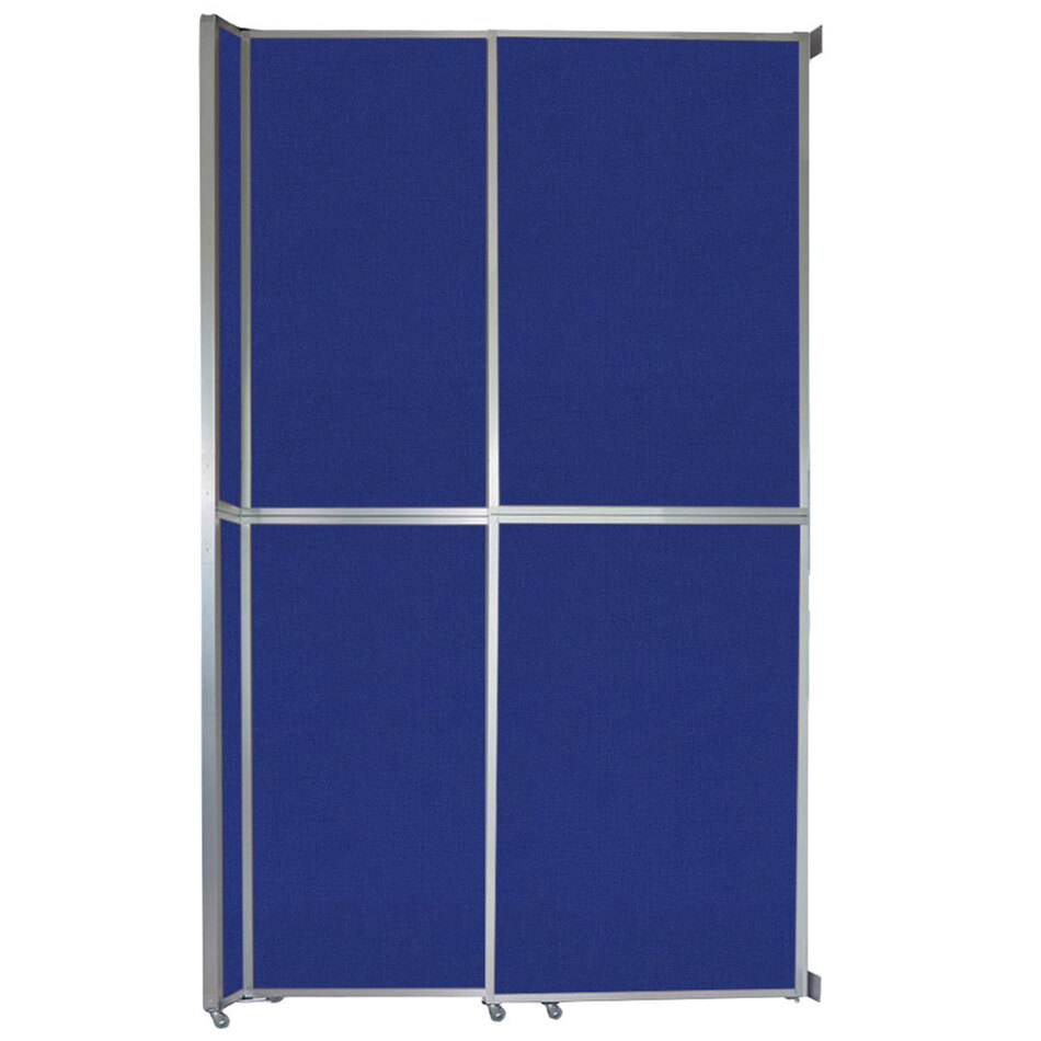 Versare 10722052 Royal Blue Operable Wall Sliding Room Divider 6' 10