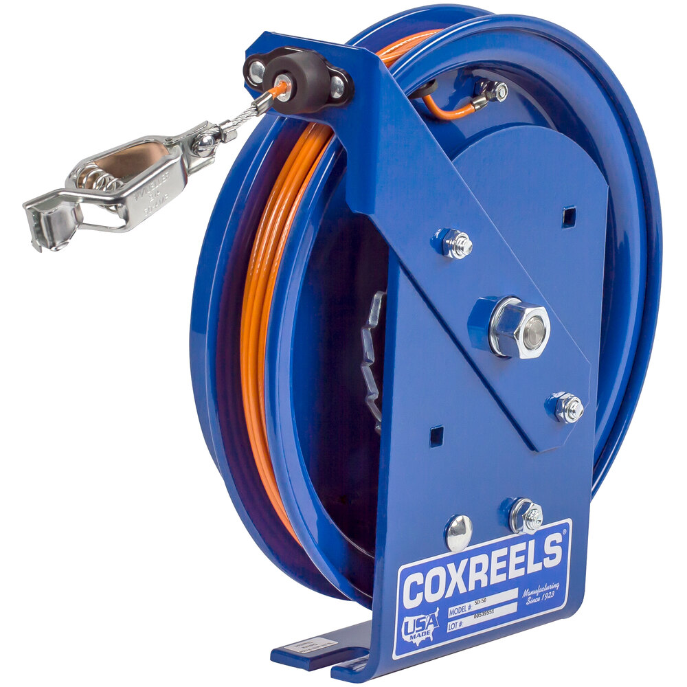 Coxreels SD501 Spring Rewind Static Discharge Cable Reel with (1) 50