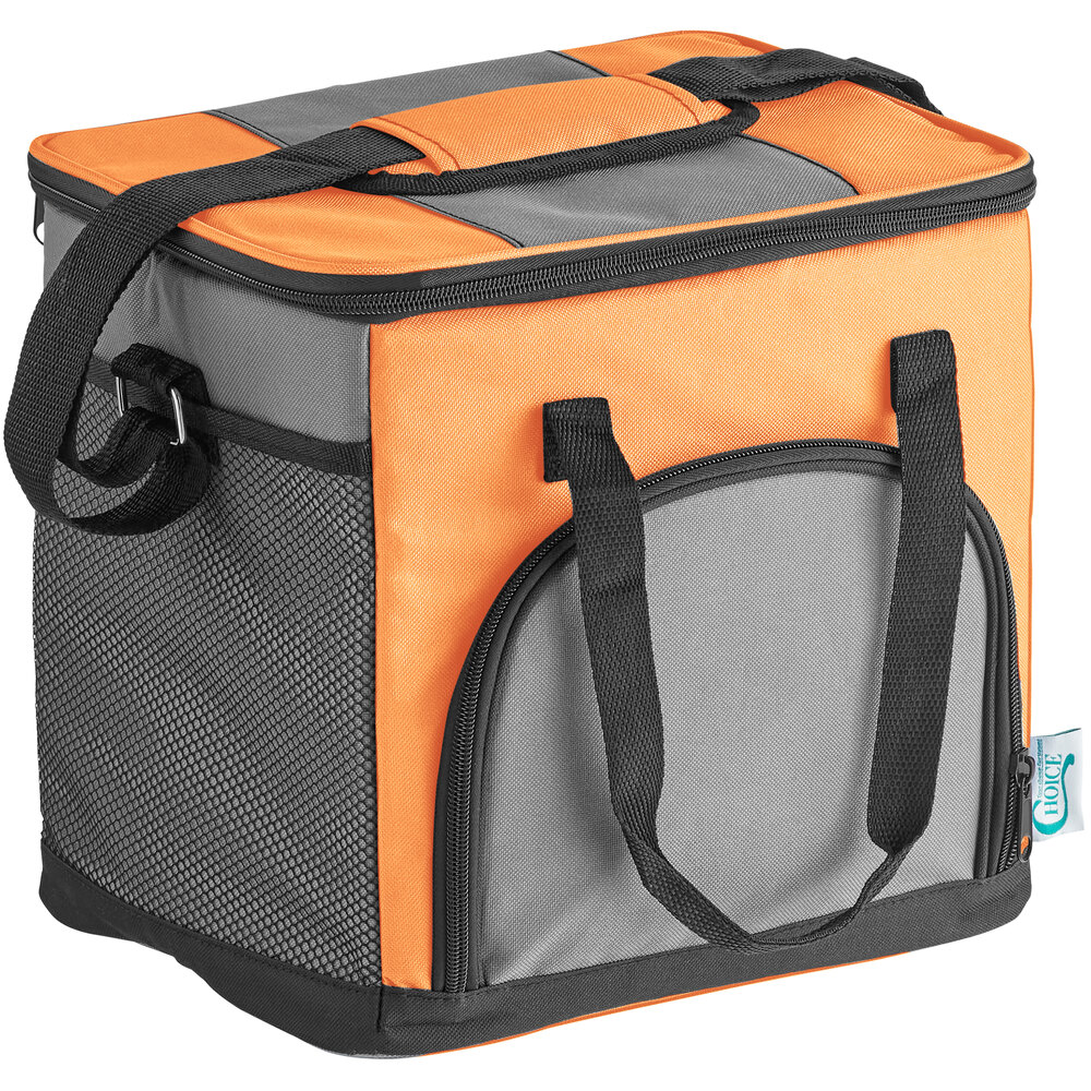 Choice Orange Small Insulated Cooler Bag with Shoulder Strap