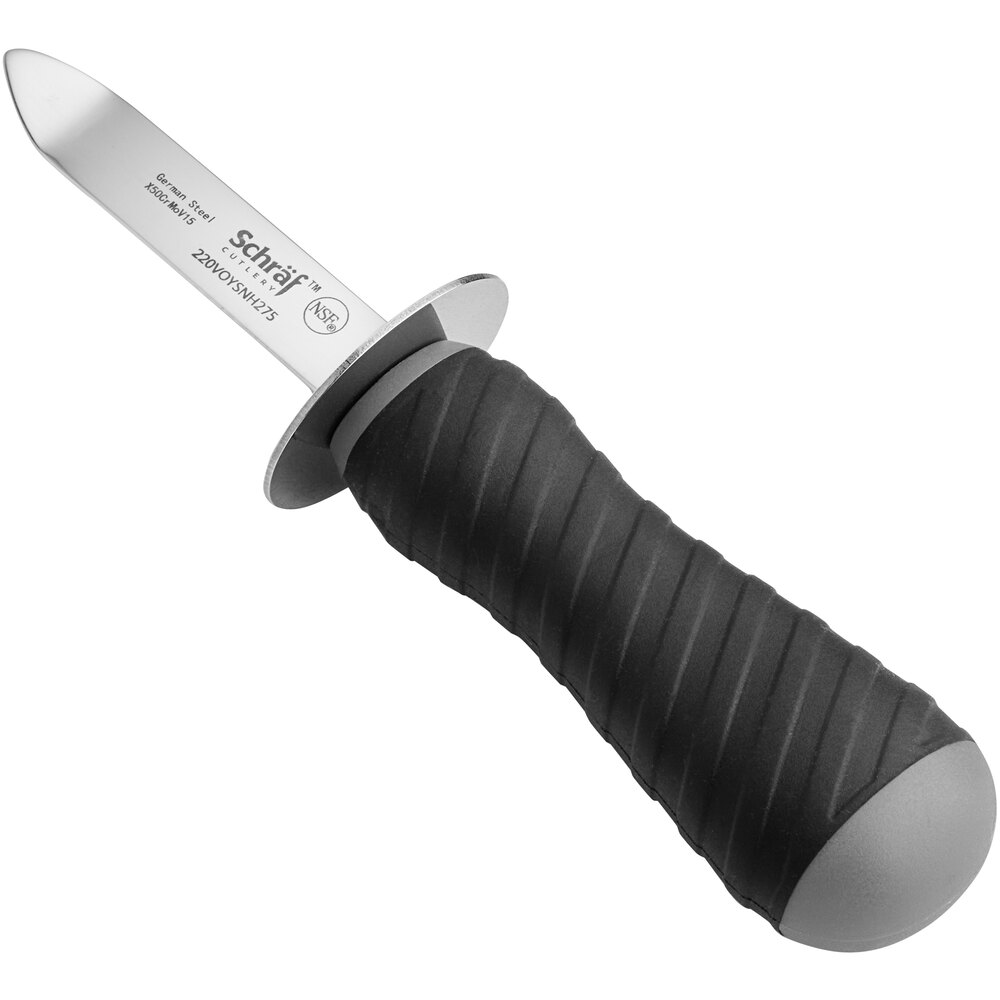 Schraf 2 3/4" New Haven Style Oyster Knife with Guard and TPRgrip Handle