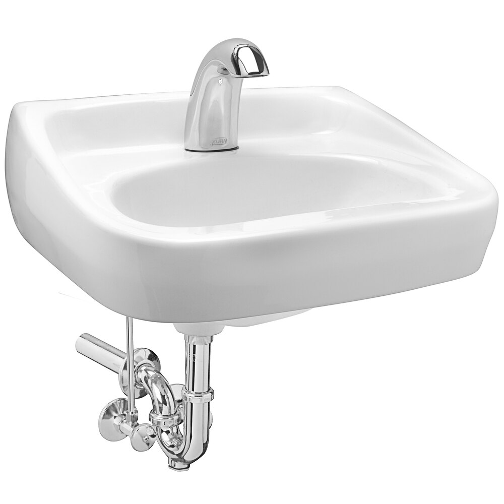 Zurn One Z.L7.S Sensor Faucet Lavatory System with Wall Hung Lavatory - 20"  x 18" Bowl