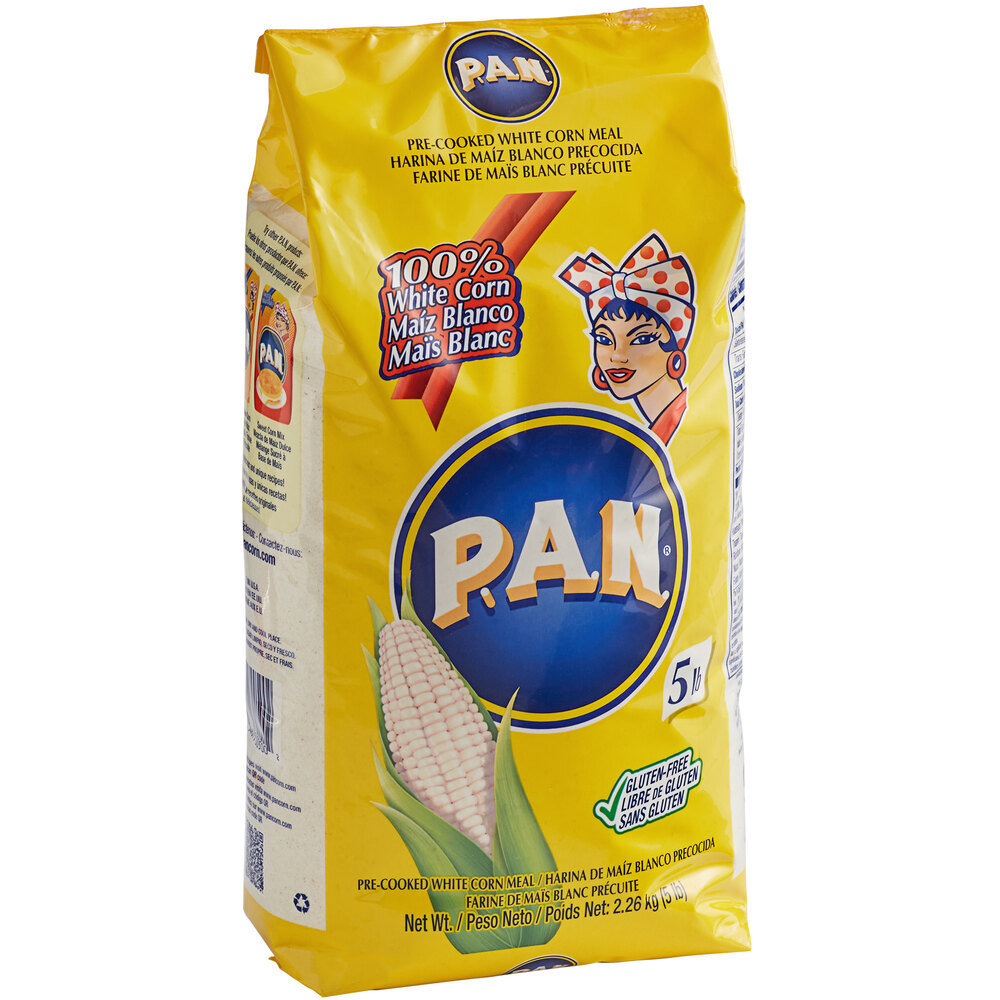 P.A.N. PreCooked White Corn Meal (5 lb, 4/Case)