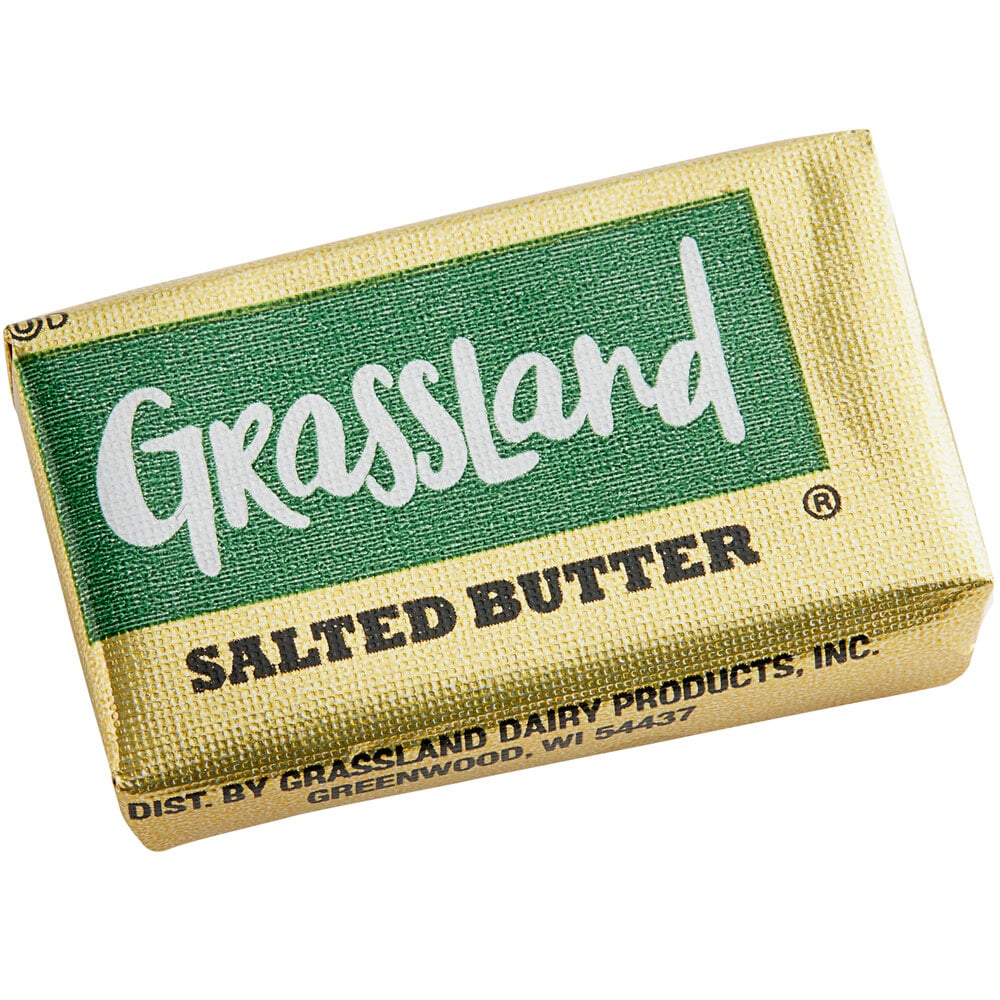 Grassland 7.7 Gram Salted Grade AA Foiled Butter Chips 1000/Case