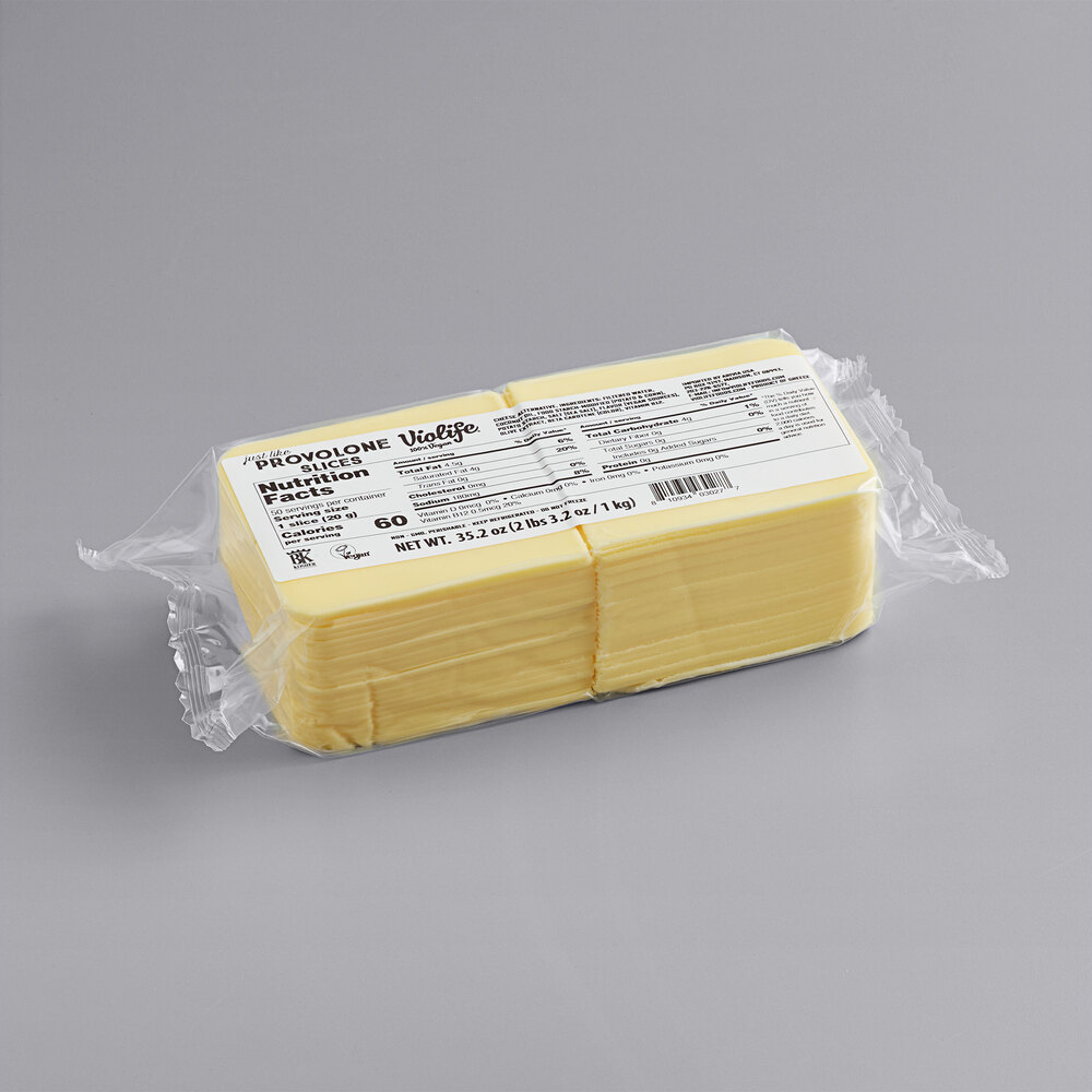 Violife Provolone Cheese (Sliced, Vegan, 2.2 lb) 5/Case