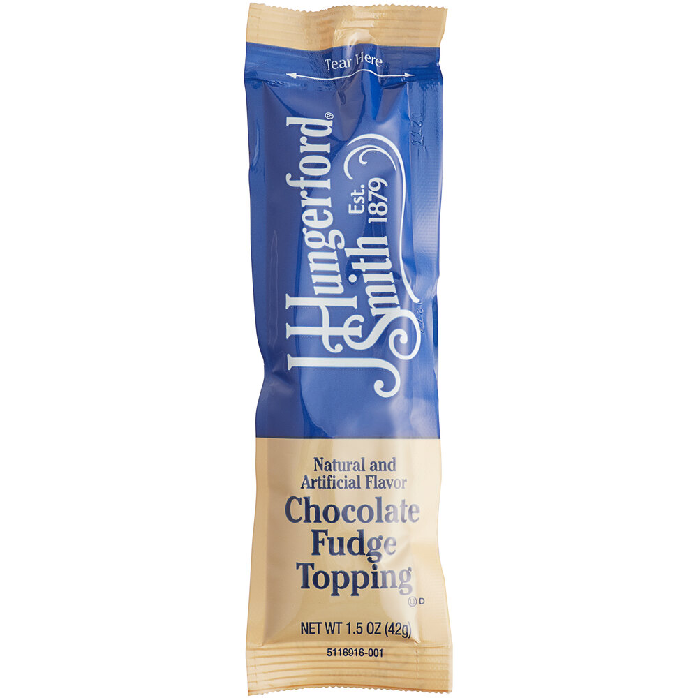 J. Hungerford Smith Chocolate Fudge Portion Control Packets 1.5 oz