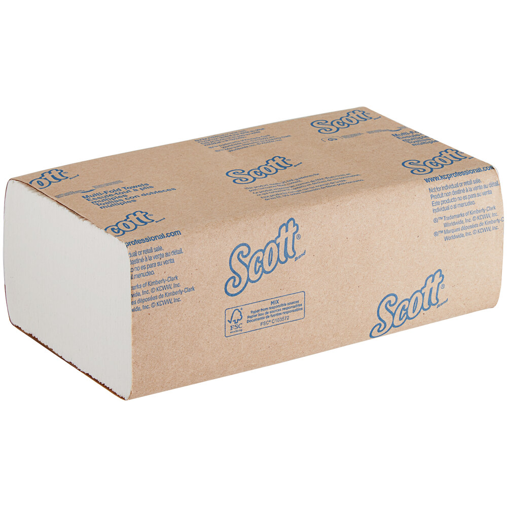Scott Essential Multifold Paper Towels 01804 with Fast-Drying Absorbency Pocke 