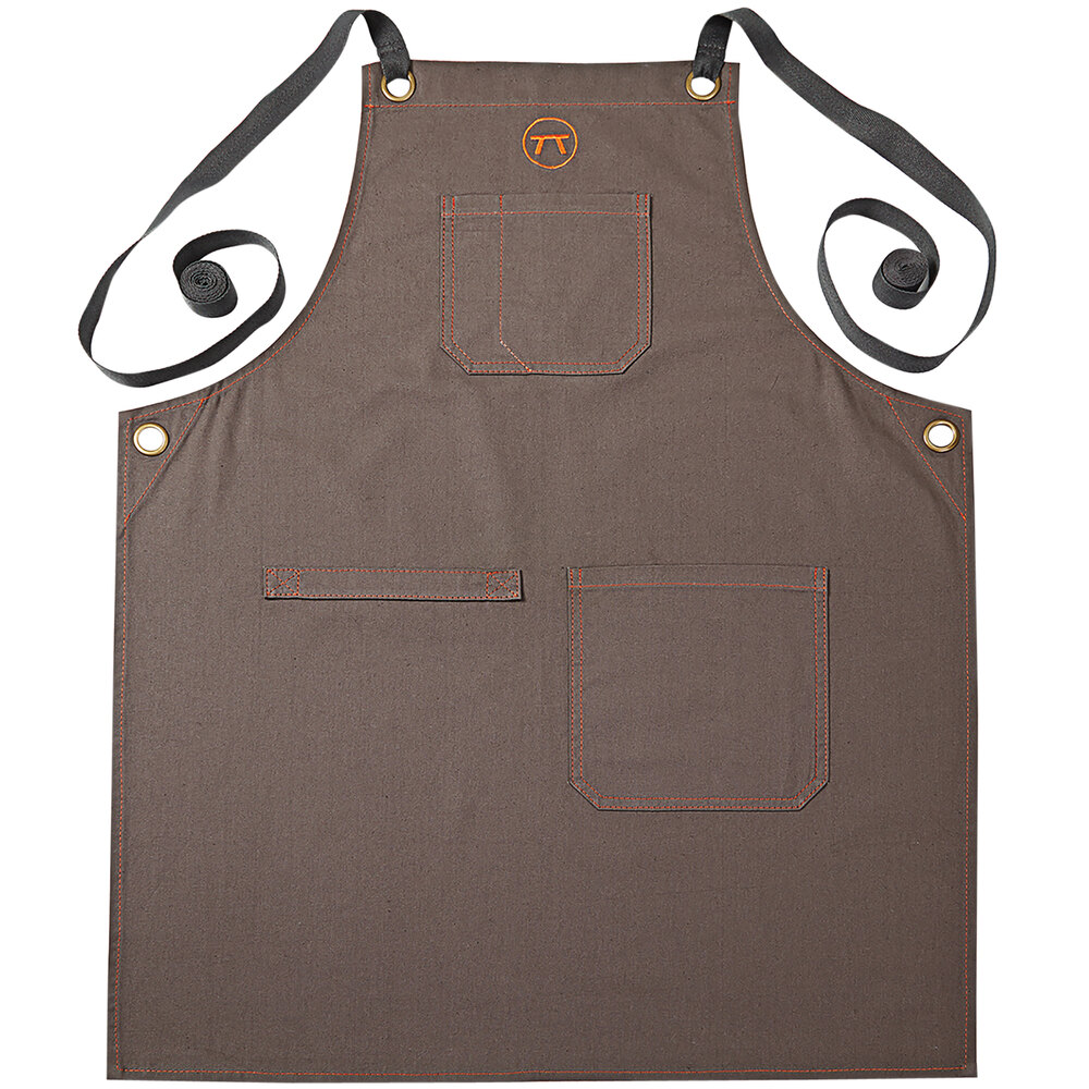 Outset® 76472 Brown Canvas Adjustable Grill / BBQ Bib Apron with