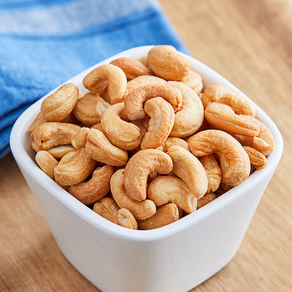 Medium Roasted Unsalted Cashews 25 lb.